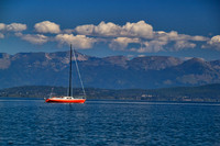 Photograph of a sailboat on Flathead Lake by Crystal Nederman