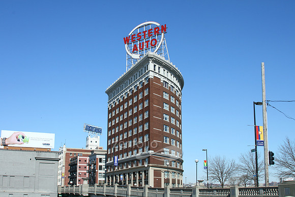 The landmark Western Auto building in Kansas City, MO.
