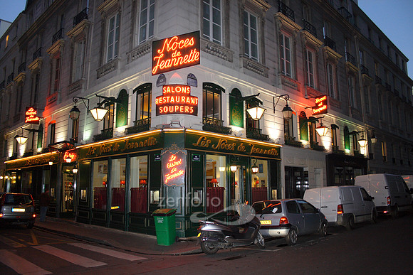Noces de Jeannette restaurant In Paris.  Photograph by Crystal Nederman