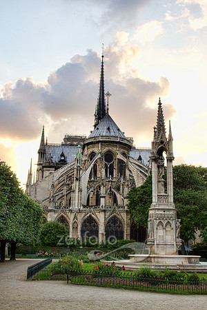 Sunset on Notre Dame